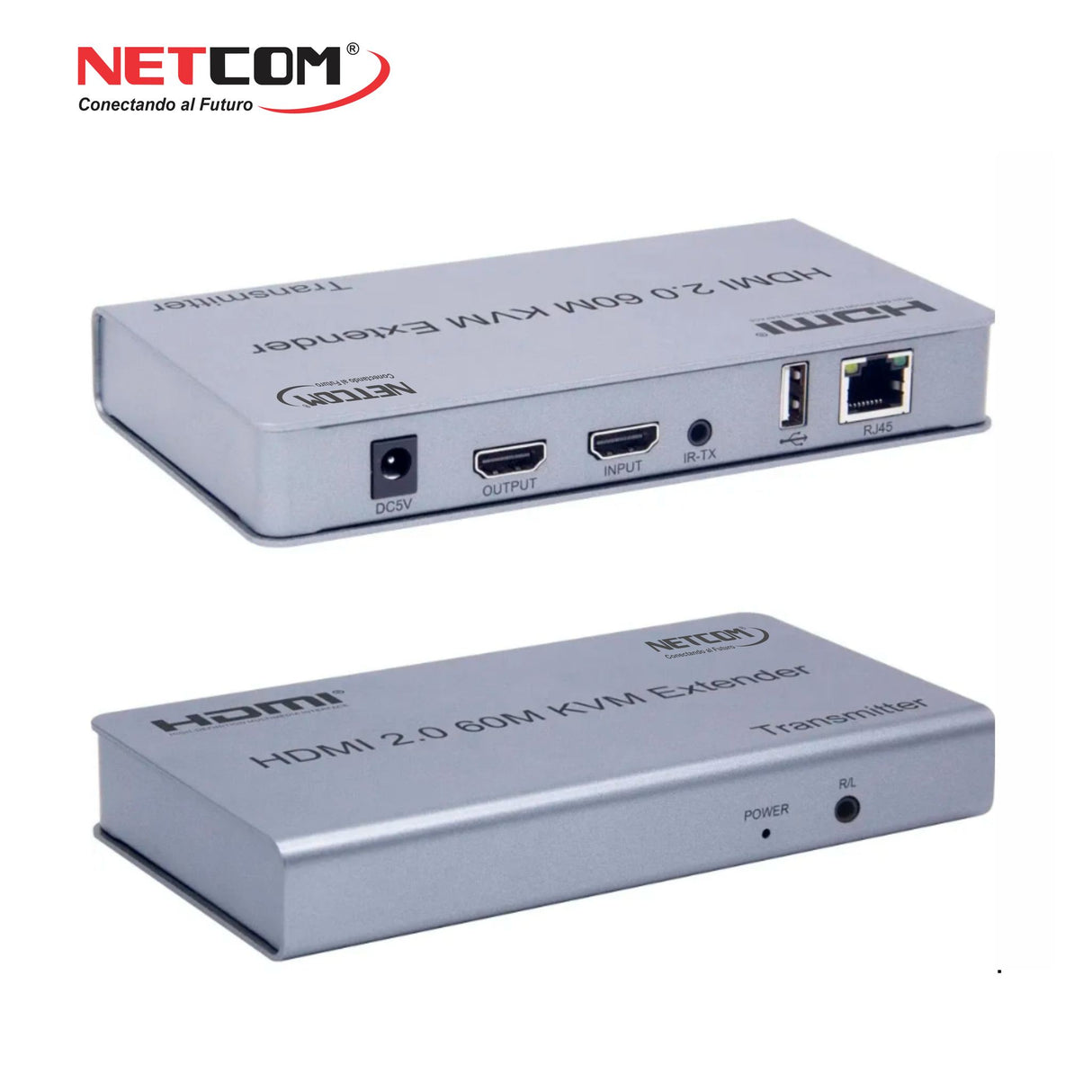 Extender KVM HDMI V2.0 por cable CAT5E/6/7 de 60 Mts PE-EXU060 NETCOM