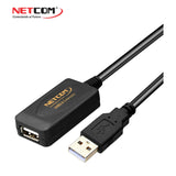 Extensión Activa USB 2.0 de 12 Metros PE-UA0312 NETCOM