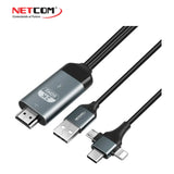 Cable Adaptador 3 en 1 para Smartphone PE-CA0012 NETCOM