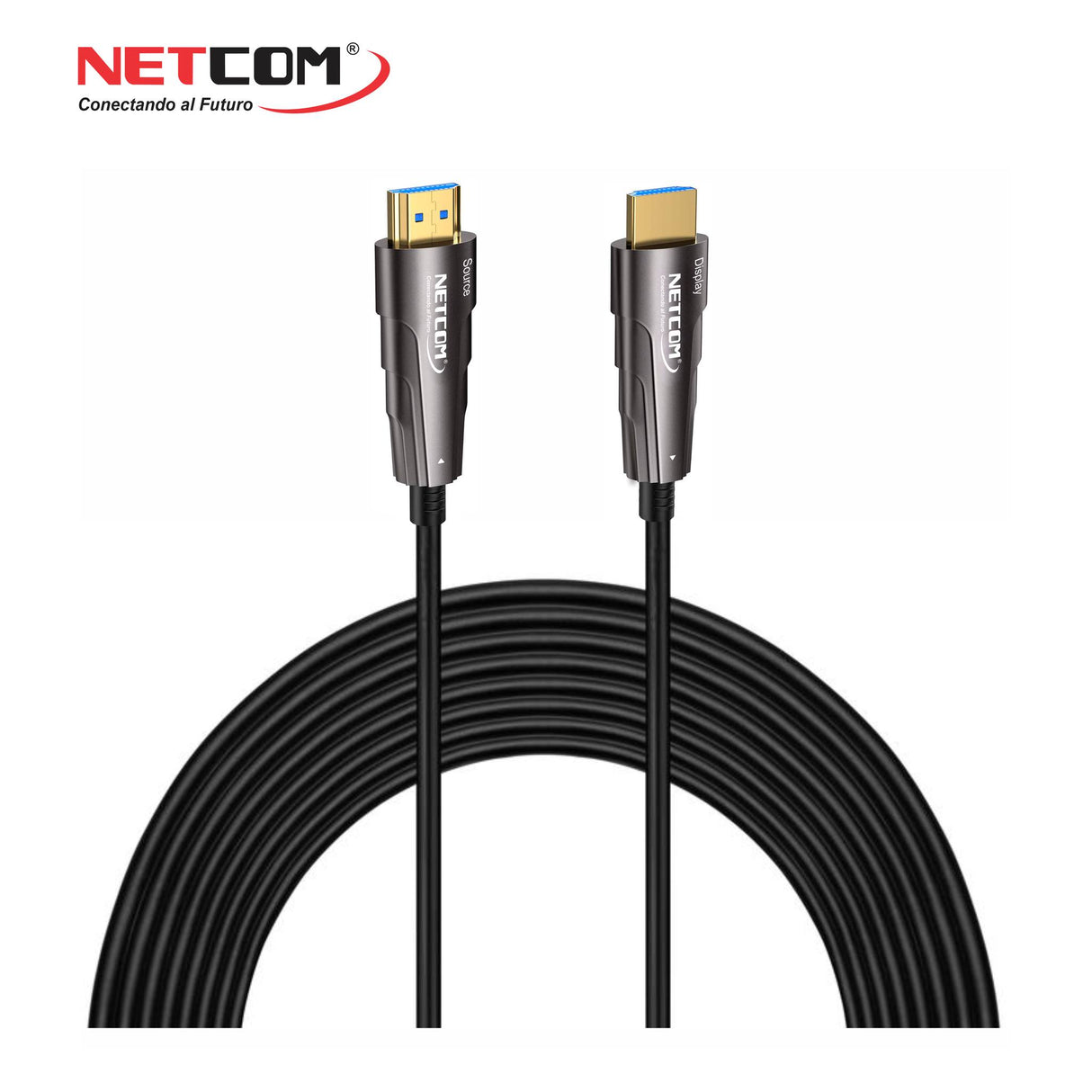 Cable HDMI Premium Fibra Óptica V2.0 de 100 Metros PE-CB0850 NETCOM