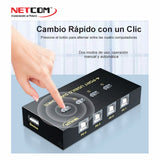 SWITCH USB IMPRESORA 4 X 1 NETCOM PE-SU0014