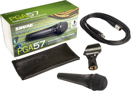 MICROFONO PROFESIONAL ALAMBRICO INSTRUMENTAL CON CABLE XLRX SHURE PGA57-XLR