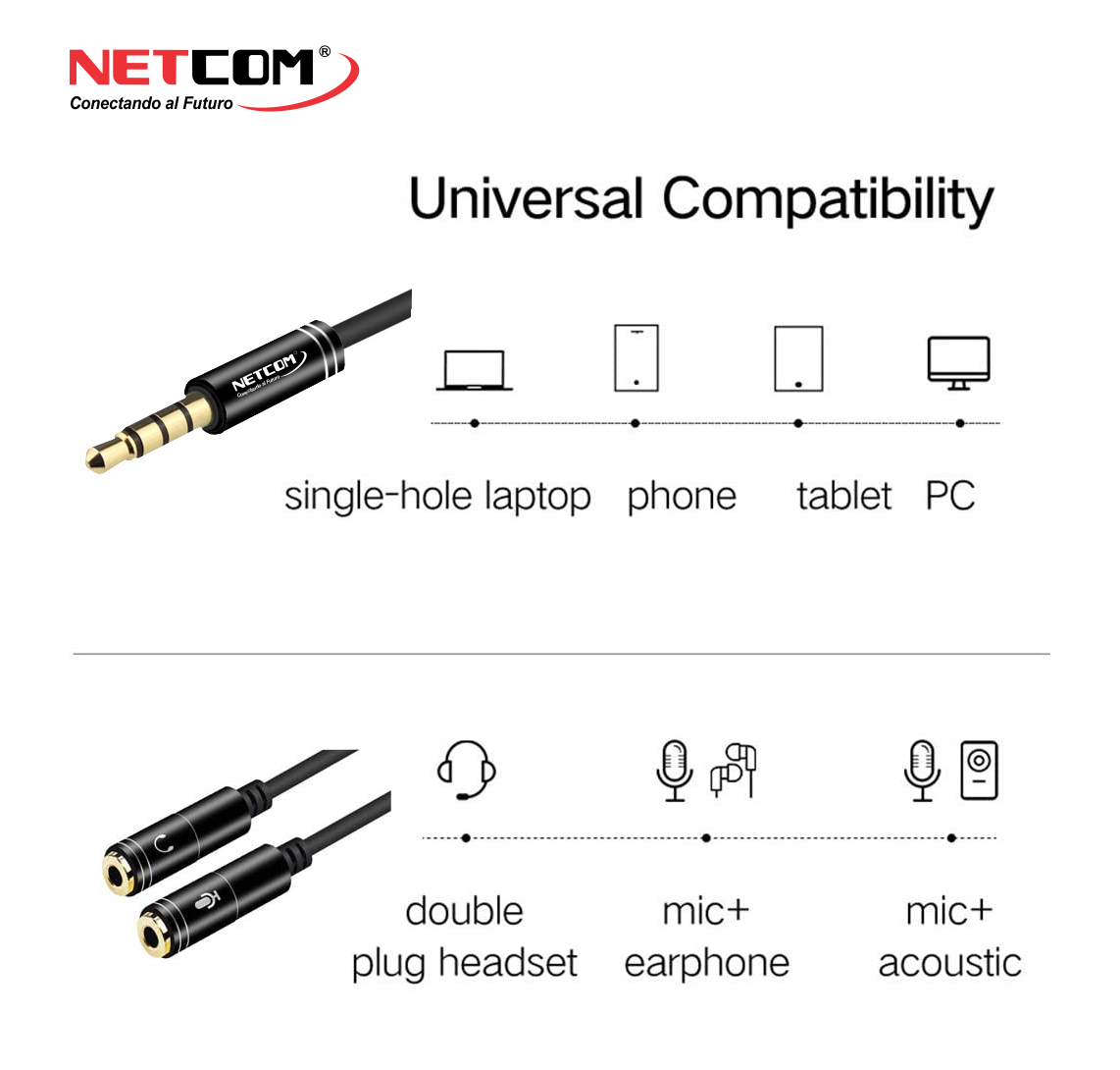 BIFURCADOR DE AUDIO NETCOM PERS0075