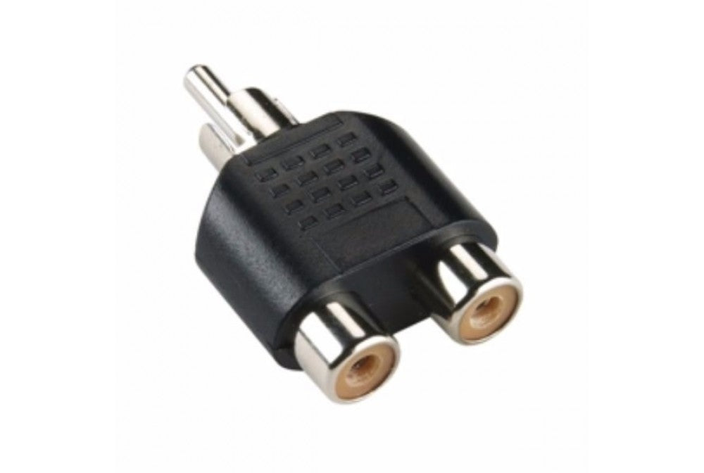 ADAPTADOR RCA 1 PLUG A 2 JACK AEREO PLASTICO P-221