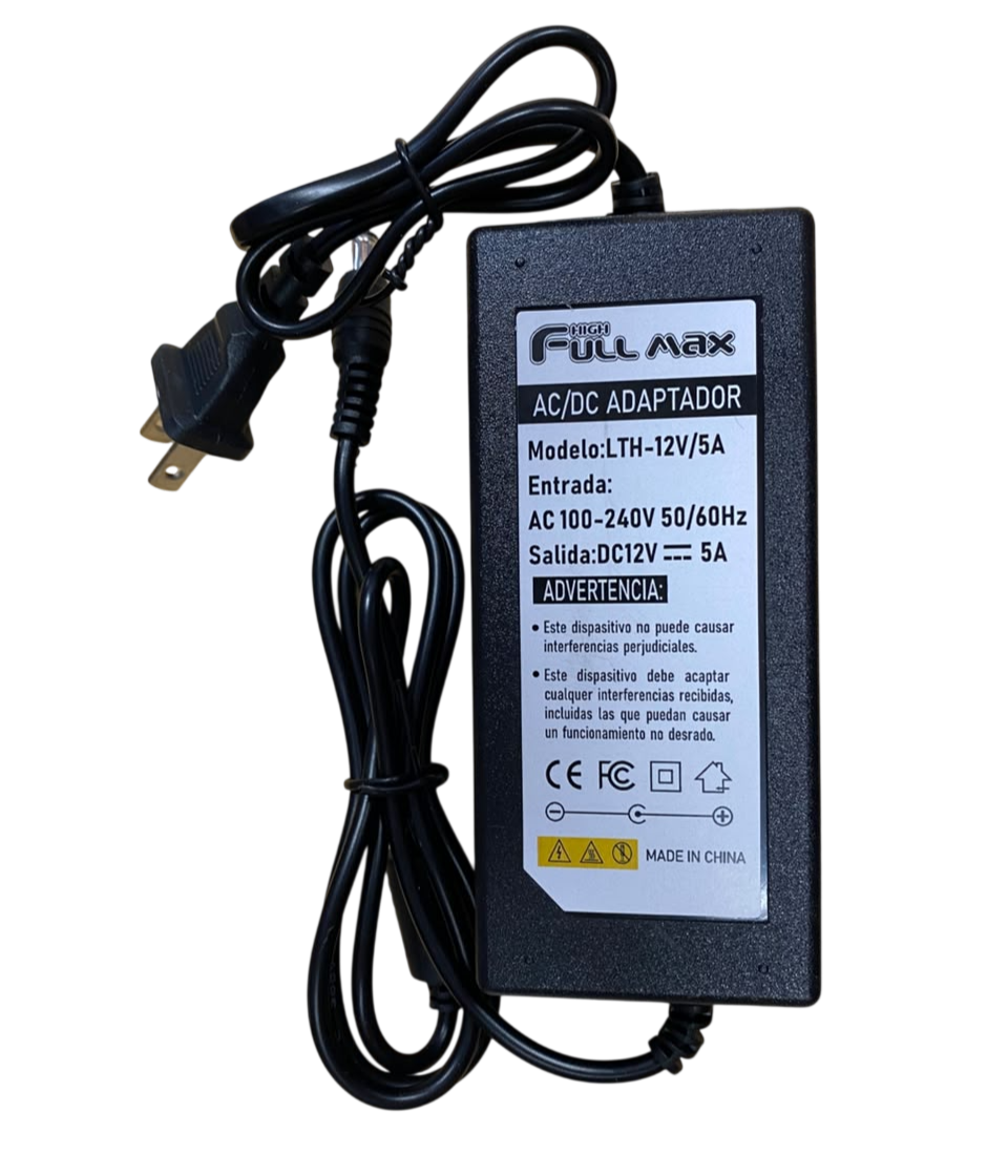 FUENTE 12V 5A FULL MAX 5.5/2.1MM ZZ-LTH-12V5A