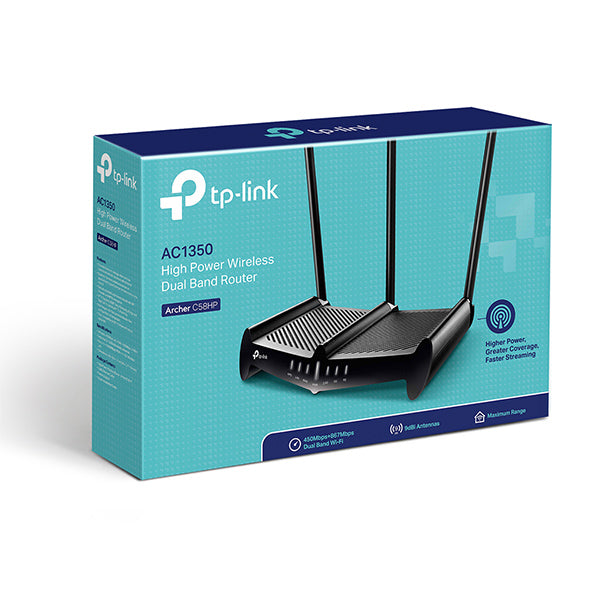 Router Inalámbrico Doble Banda TP-LINK  Rompemuros de AC1350 Archer C58HP