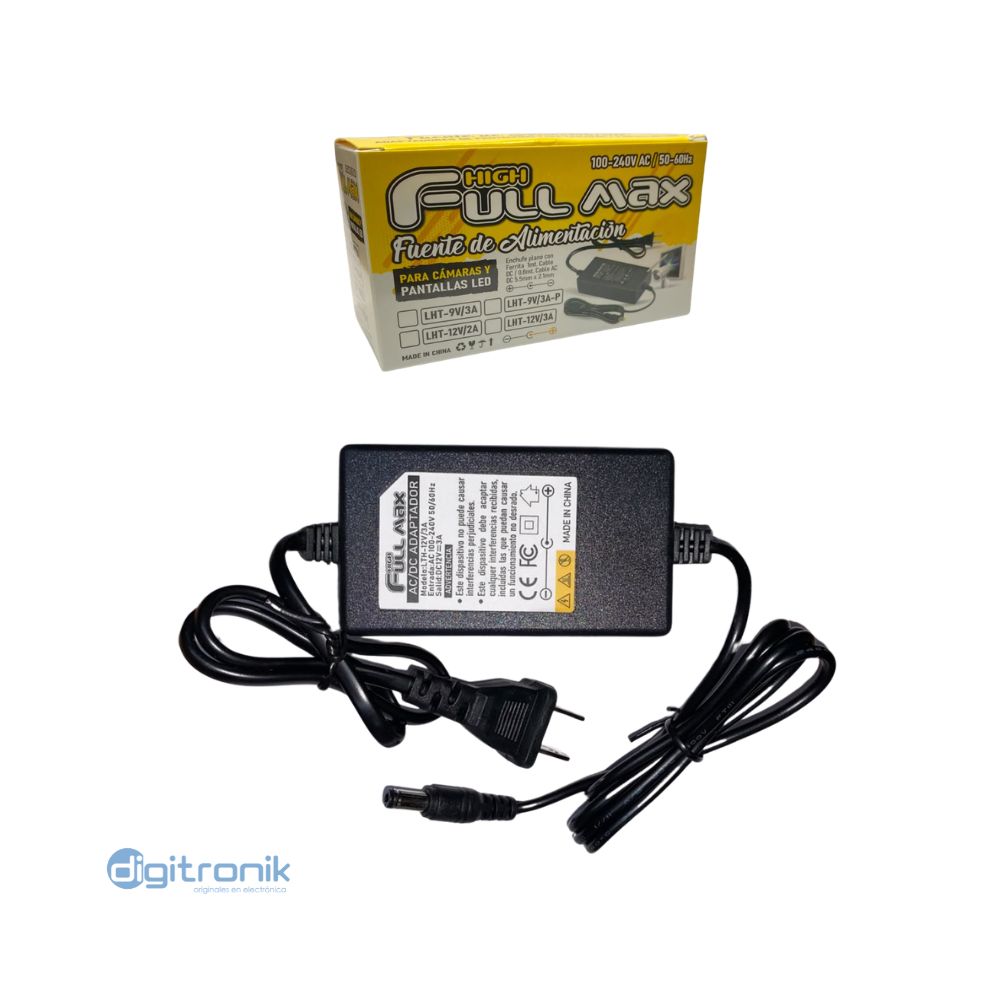 ADAPTADOR 12V 3A 5.5X2.1MM ZZ-LTH-12V3A (HFM)