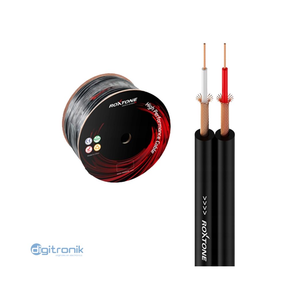 CABLE MELLIZO 16AWG 1X0.14MM ROXTONE AC010-BK-MT