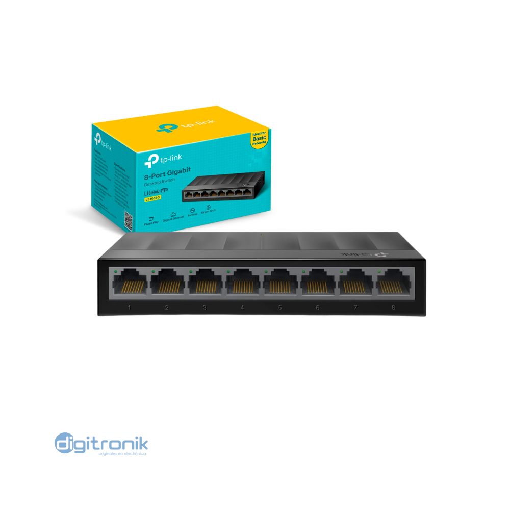 TP-LINK SWITCH DE MESA 8 PTOS 10/100/1000 MBPS LS1008G