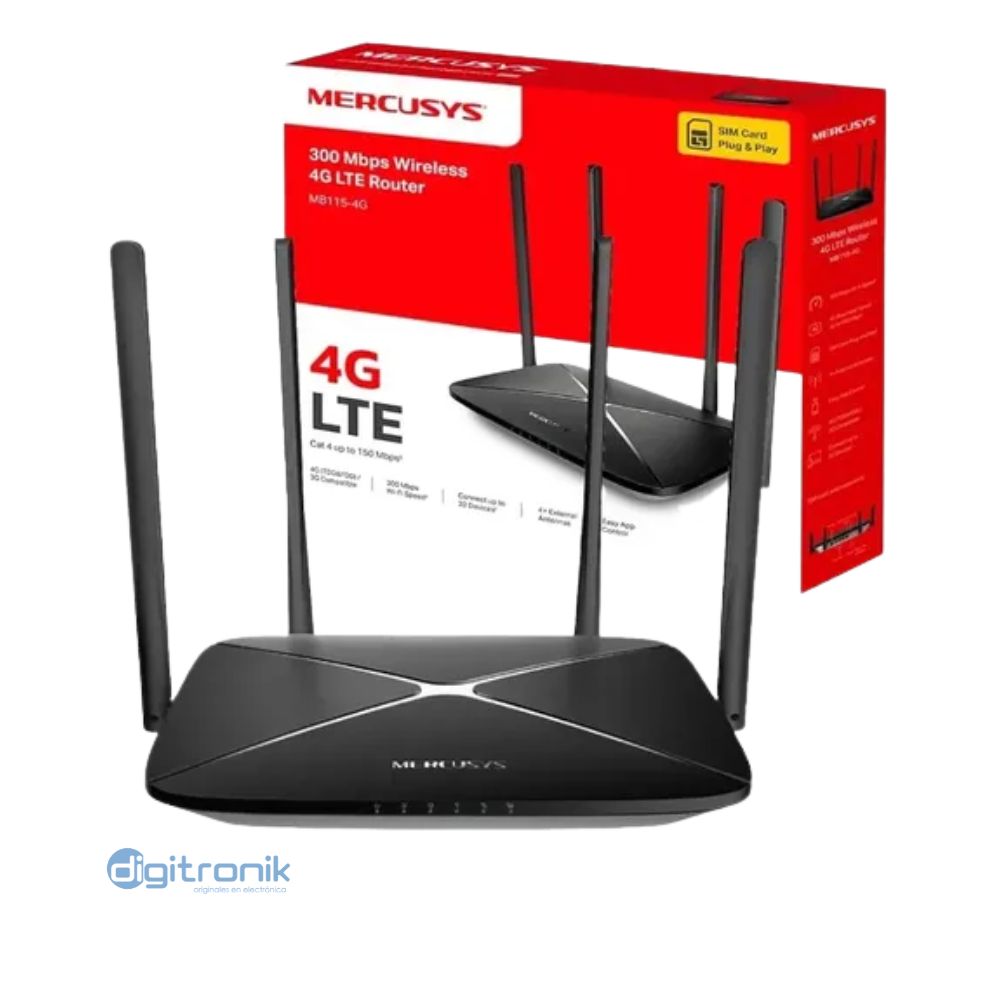 MERCUSYS ROUTER LTE 4G N 300 MBPS MB115-4G