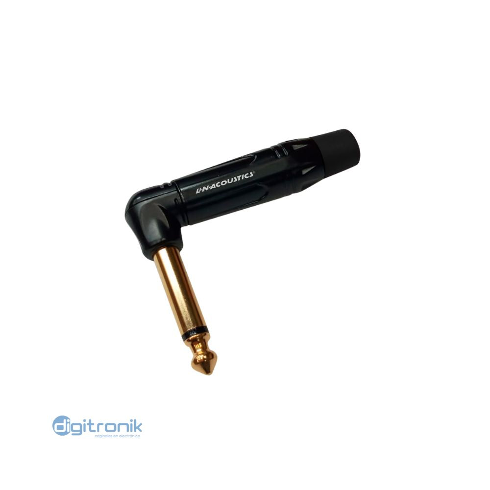 PLUG MONO 6.3MM NEGRO EN L L&N ACOUSTICS LN-148-BK