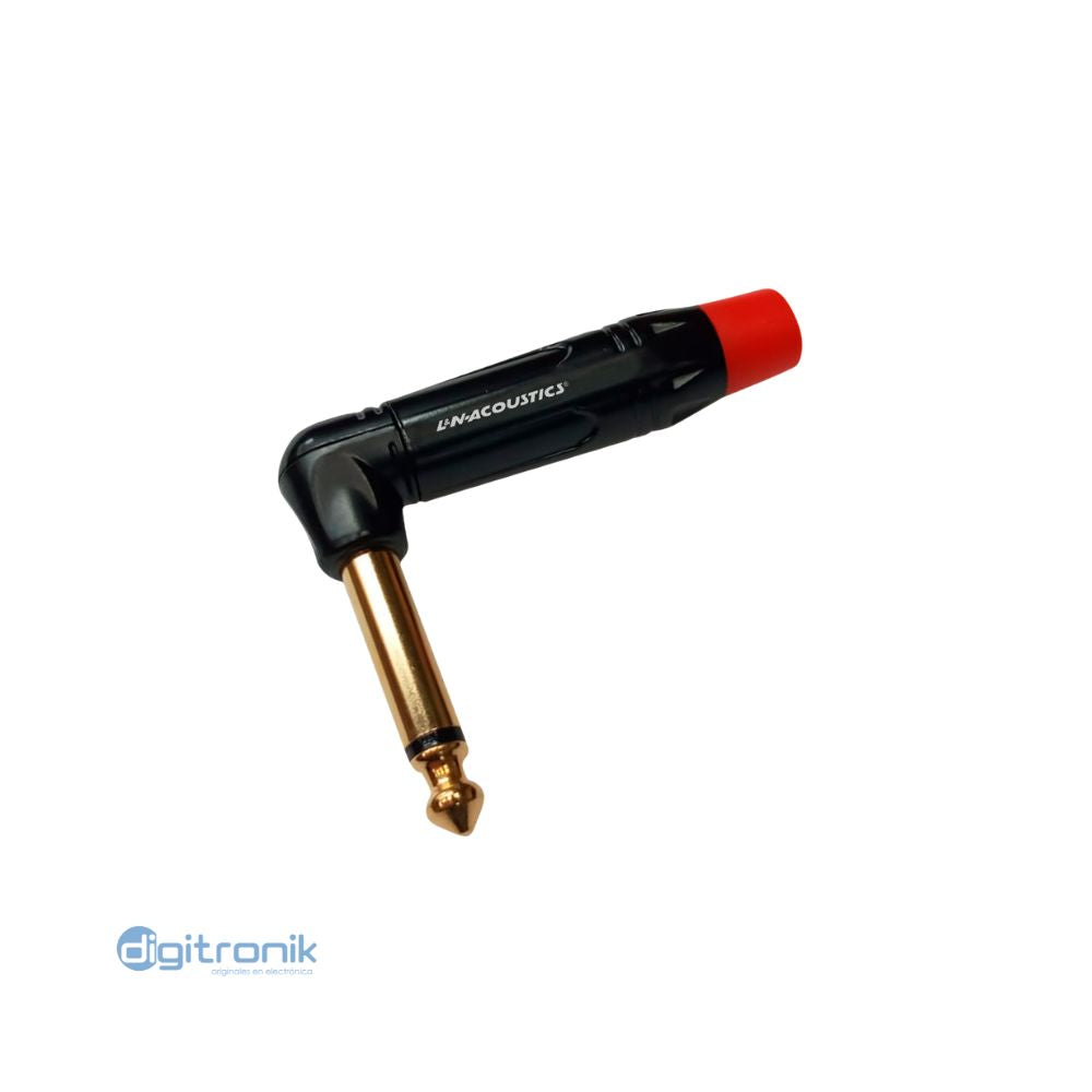 PLUG MONO 6.3MM ROJO EN L L&N ACOUSTICS LN-148-RD