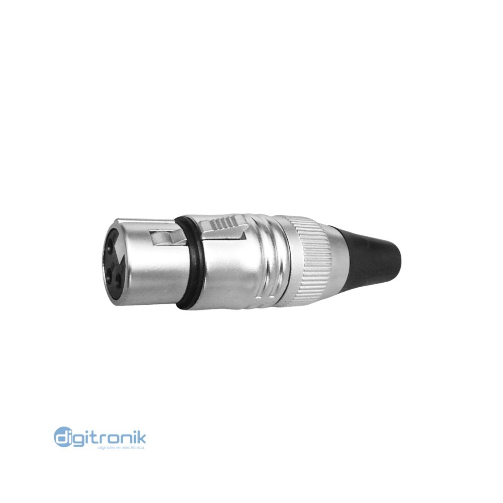 JACK XLR CANON BAÑADO EN CROMO SATINADO  SOUNDKING CA525(3P)
