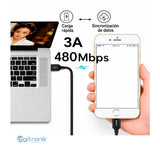 CABLE USB AM A LIGHTNING V2.0 DE 1.2MTS NETCOM PE-AC0111