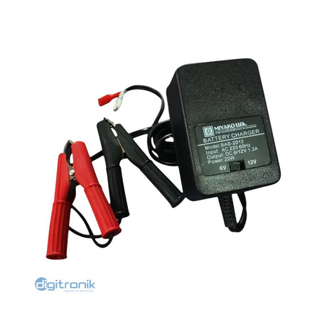 CARGADOR DE BATERIAS SECAS MIYAKO BAS-2012-220