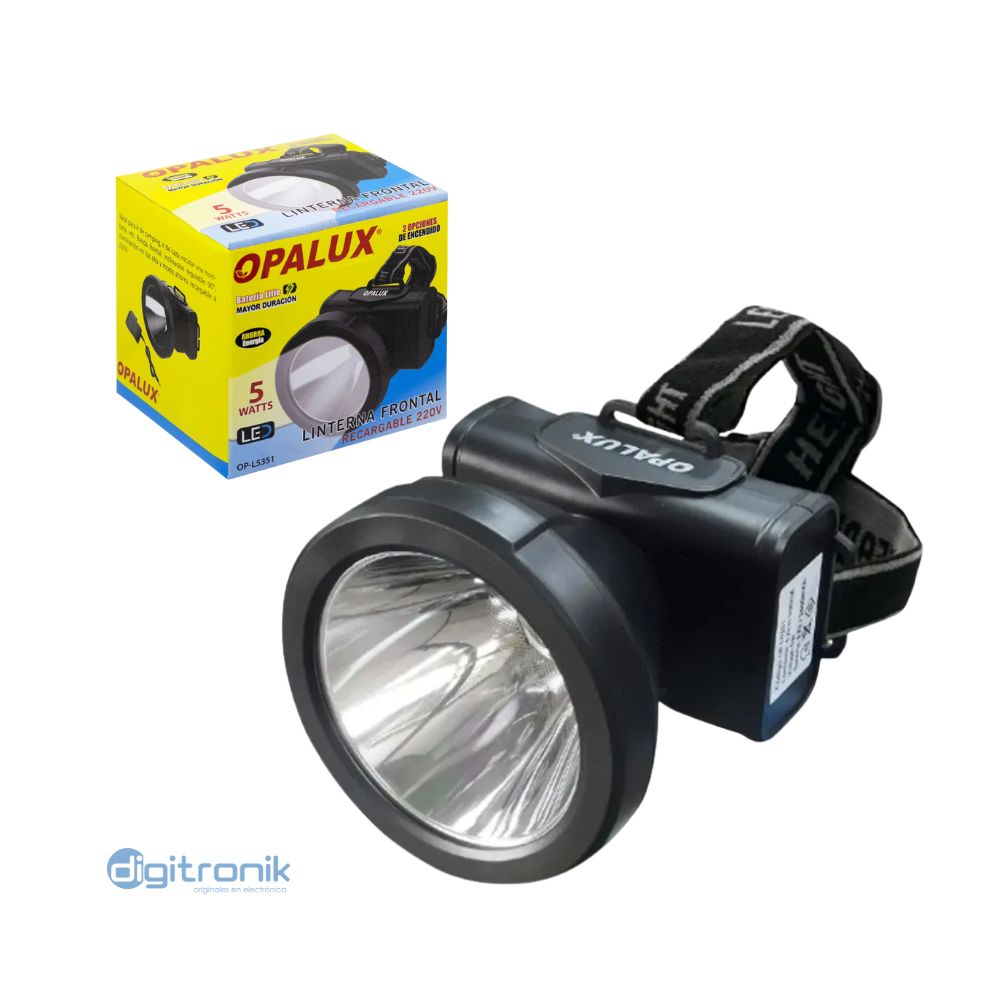 LINTERNA FRONTAL RECARGABLE 5W OPALUX OP-L5351
