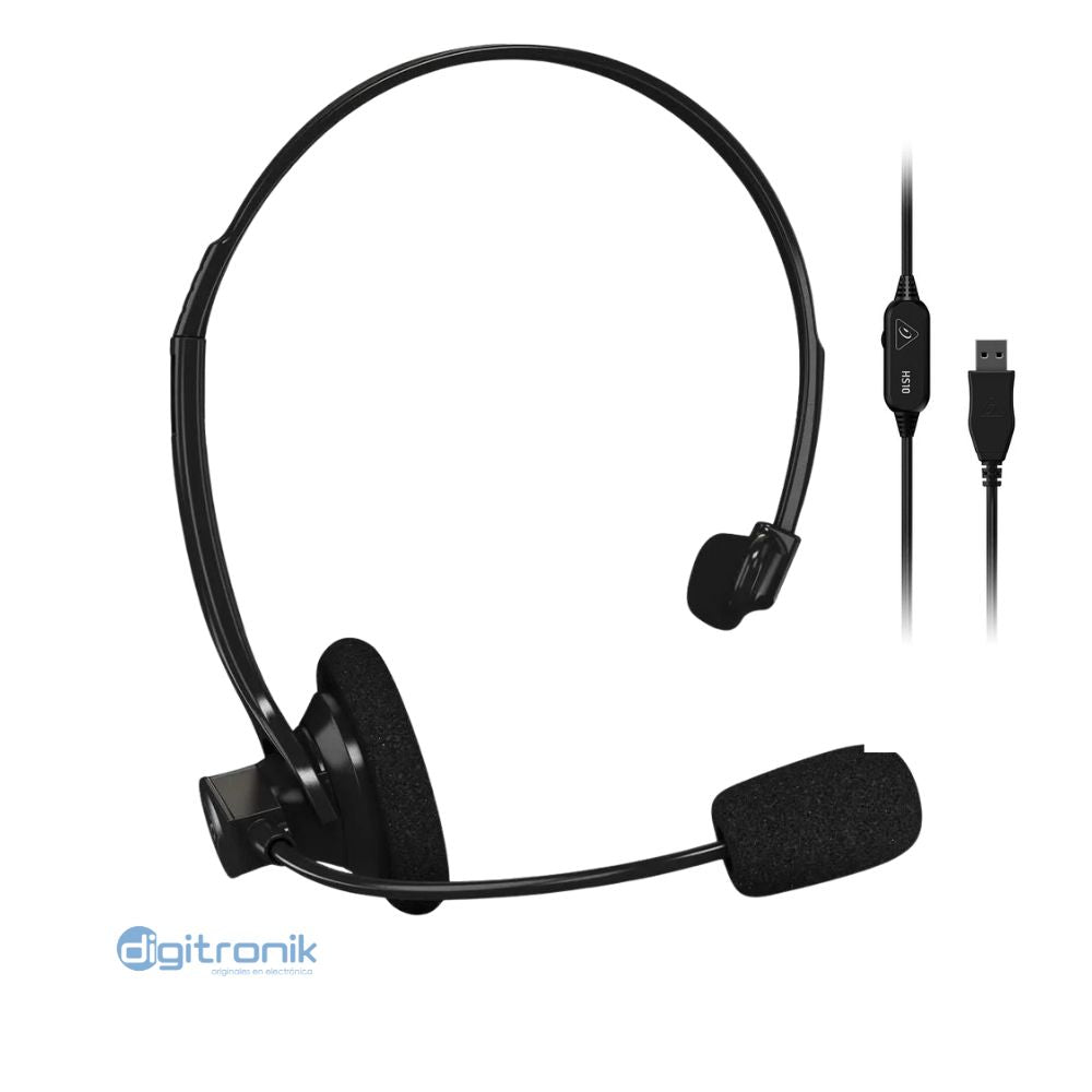 AUDIFONO USB MONO CON MICROFONO BEHRINGER HS10