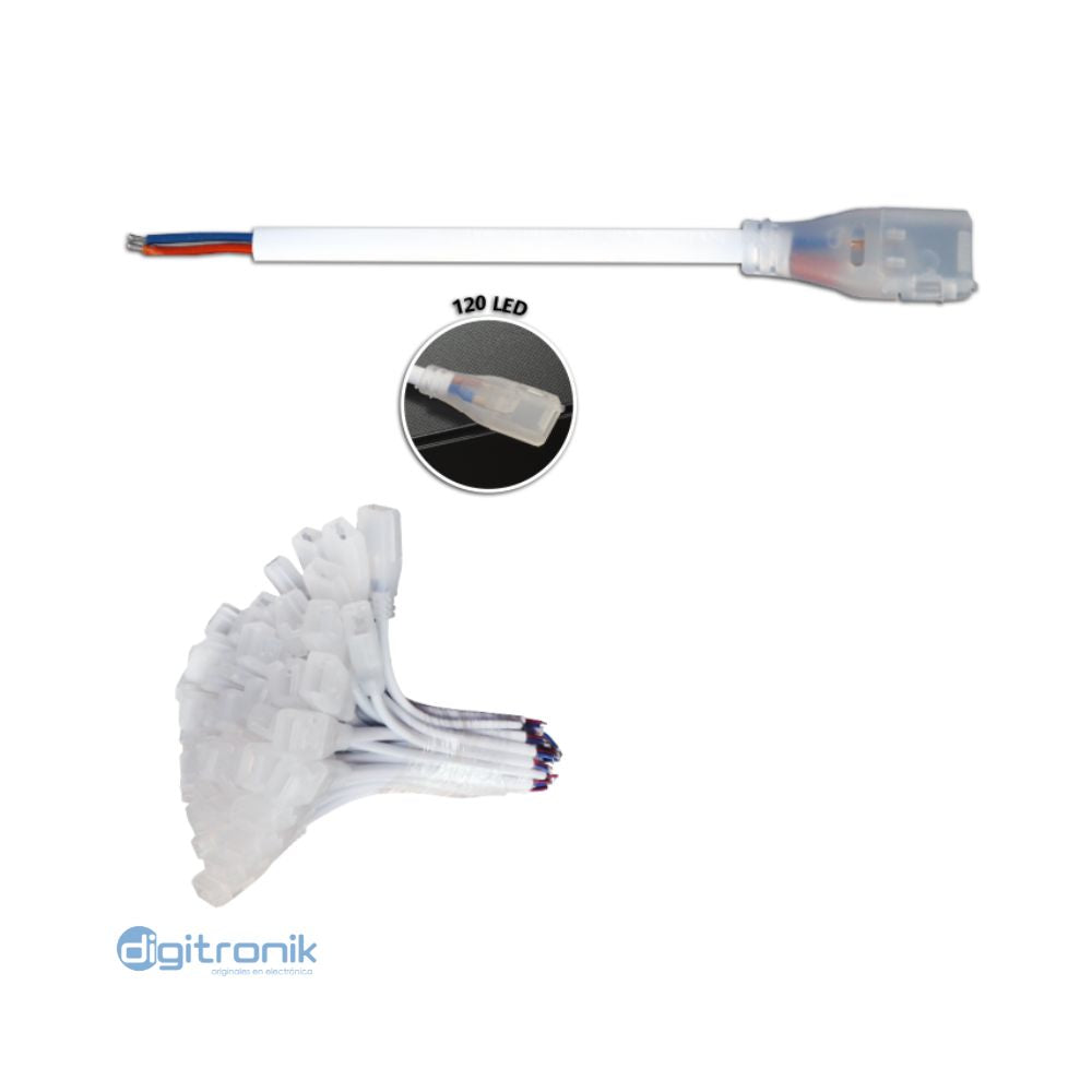 CONECTOR P/220V IP65 C/CABLE 17CM EMPAQUE CN120LD