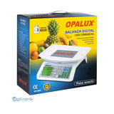 BALANZA DIGITAL40KG BAT-4V4AH, 4 MEMORIAS  OPALUX OP-880C