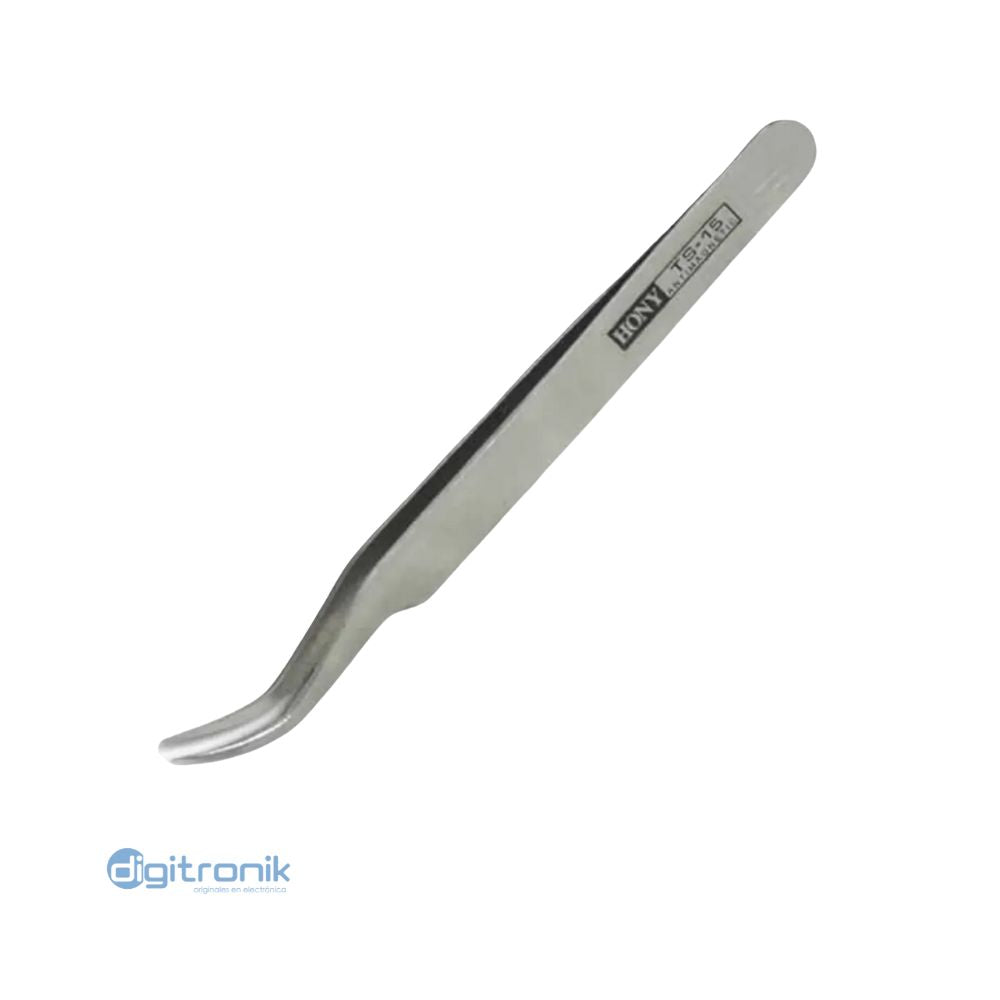 PINZA DE PRECISION CURVA METAL  L. 12CM BLX25  "HONY" TS-15