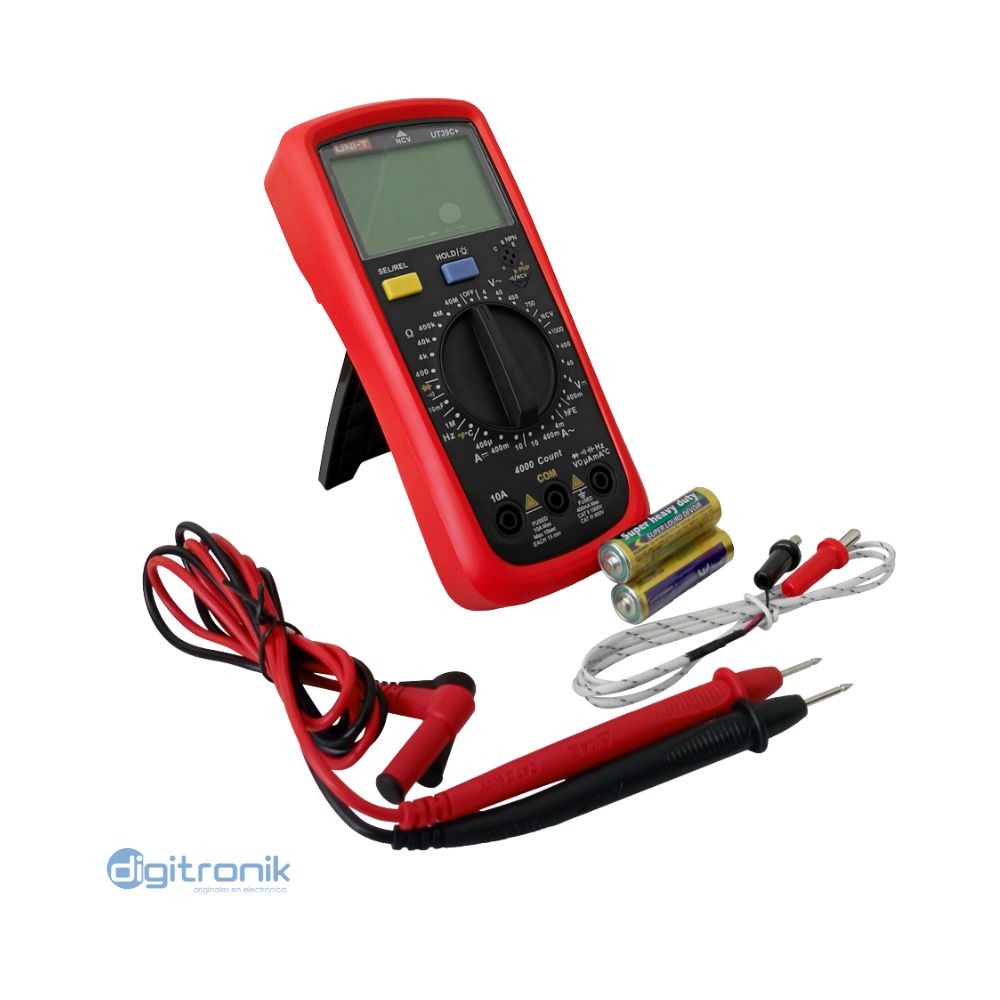 MULTIMETRO DIGITAL C/TEMPERATURA-NCV UNI-T UT-39C+
