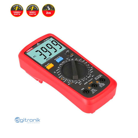 MULTIMETRO DIGITAL C/TEMPERATURA-NCV UNI-T UT-39C+