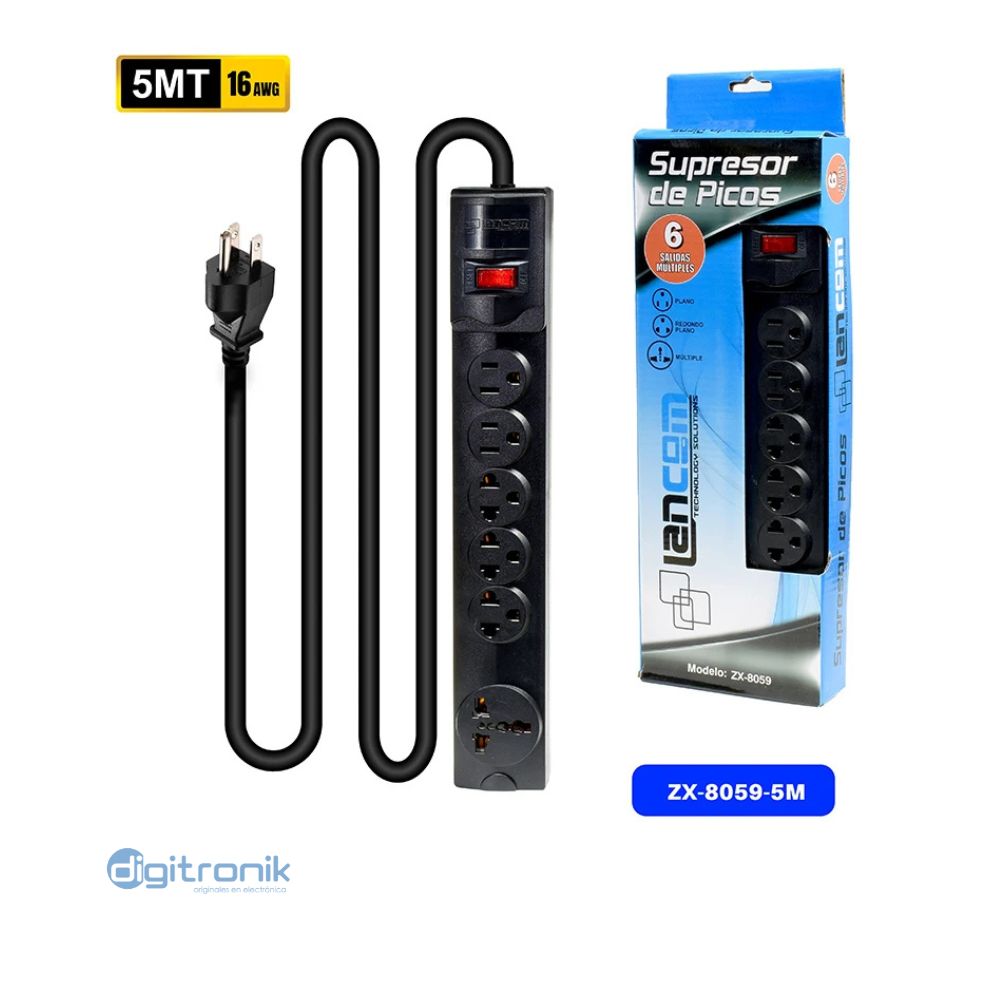 SUPRESOR DE PICO TRES TIPOS DE SALIDA 5M CABLE ZZ-ZX-8059 5M