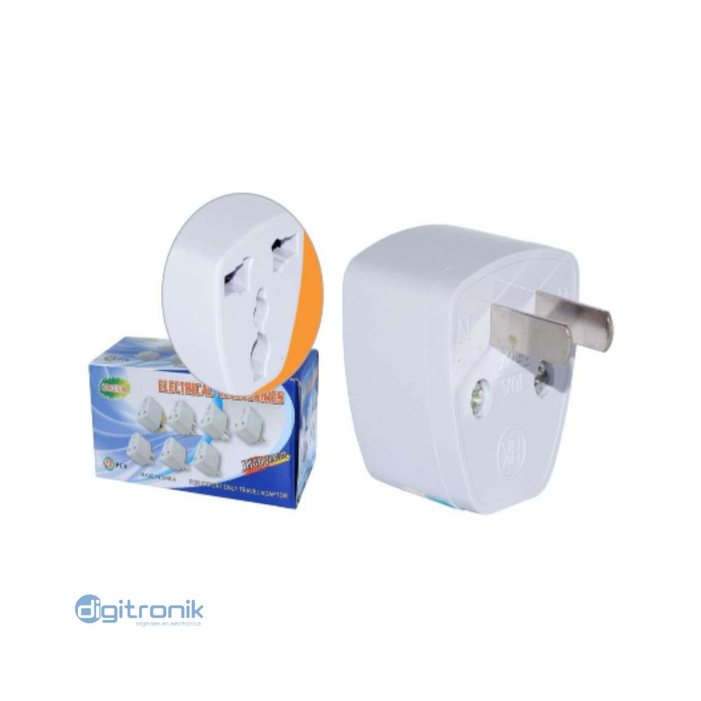 ADAPTADOR MULTIPLE 24 TIPOS D/ENCHUFE ZZ-F-0697 BLANCO