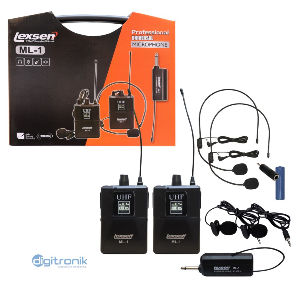 KIT MICROFONO 2 SOLAPERO 2 DE VINCHA LEXSEN ML-1