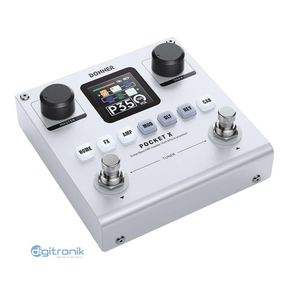 DONNER POCKETX GUITAR/BASS AMP MODELER MULTI EFFECTS PROCESSOR EC7031