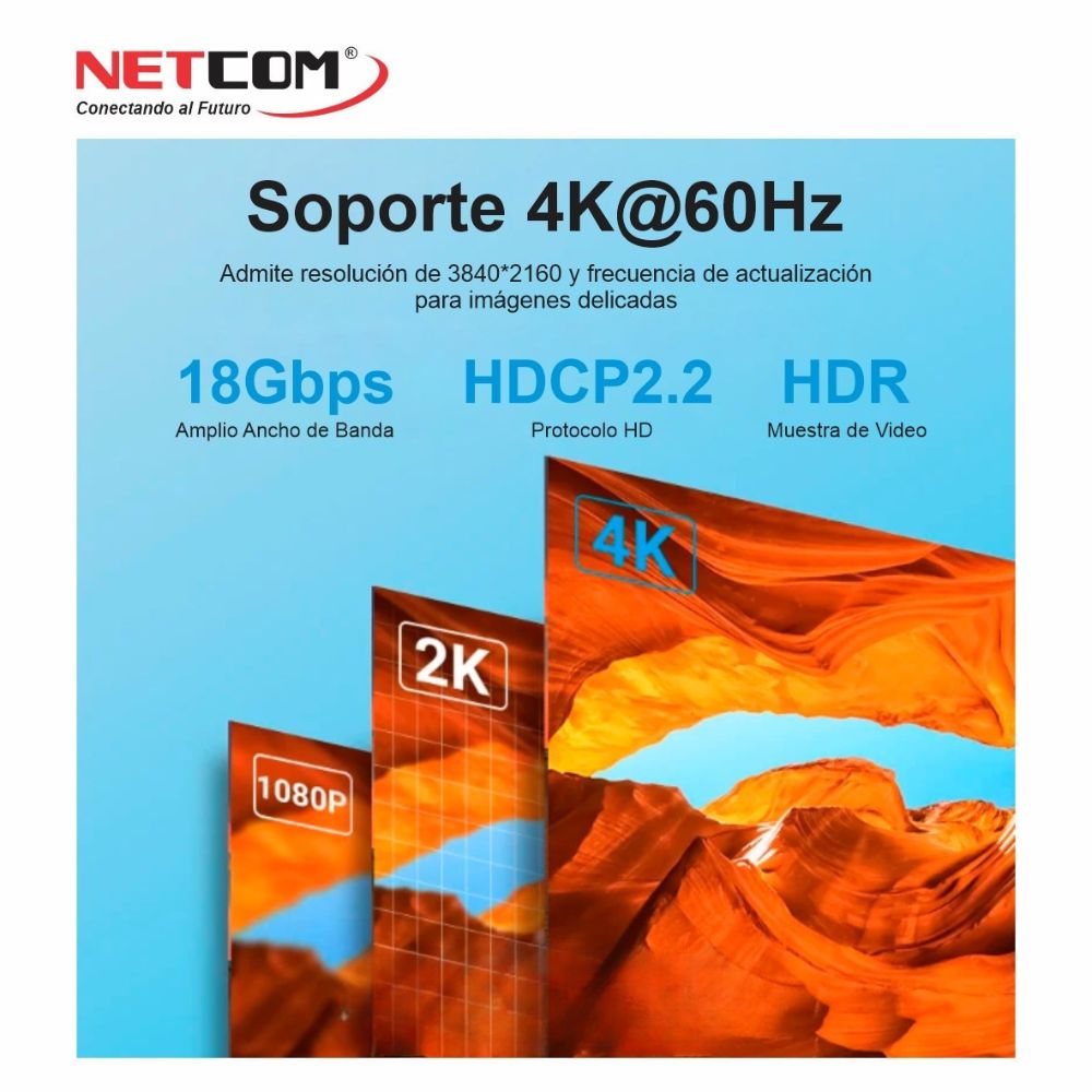 CABLE HDMI V2.0 DE 20MTS NETCOM PE-HD0864