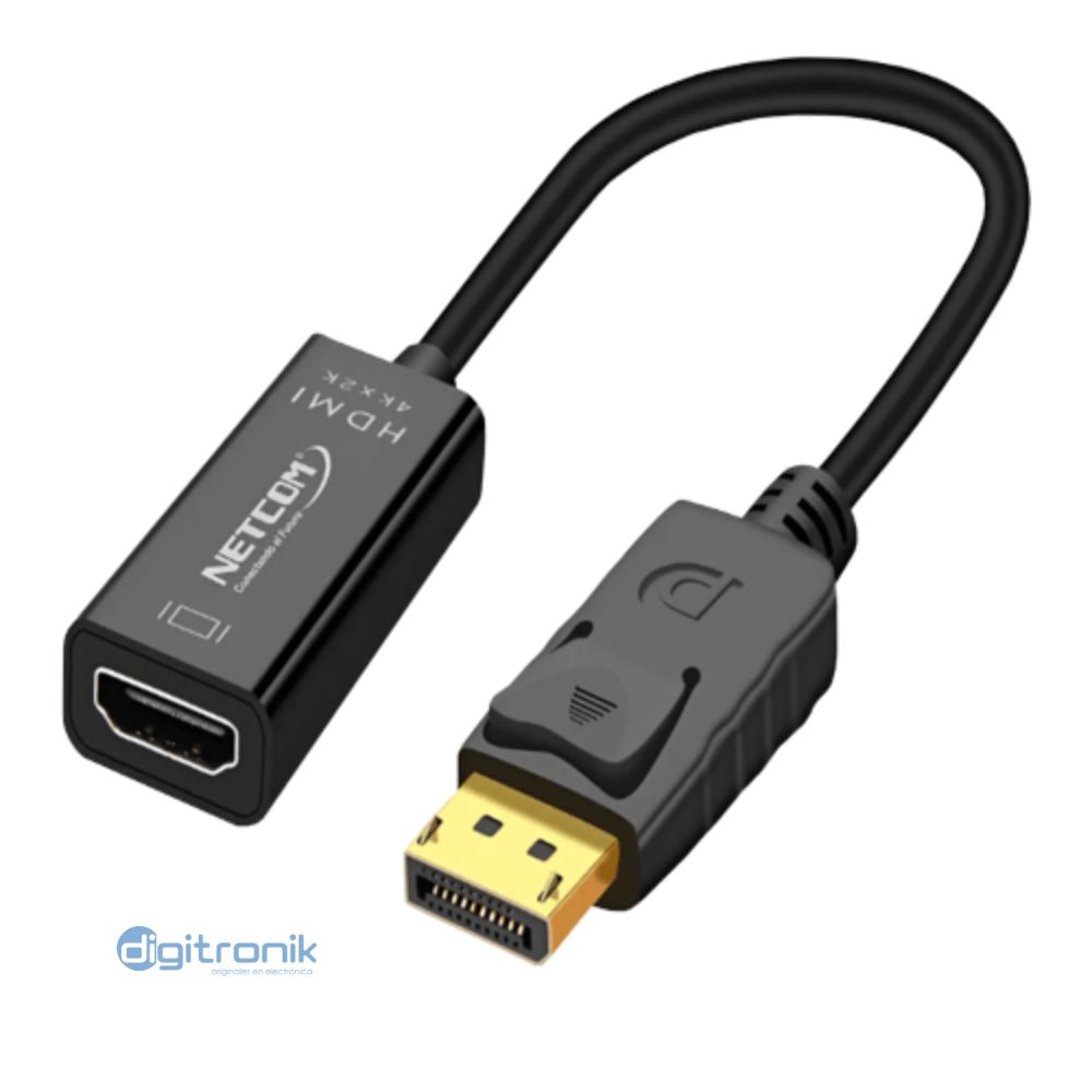 ADAPTADOR DP TO HDMI 4K NETCOM PEDP0185