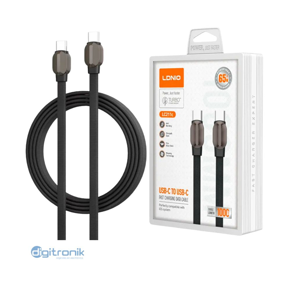 CABLE DE DATOS DE CARGA RAPIDA DE 65W LC211C LDNIO