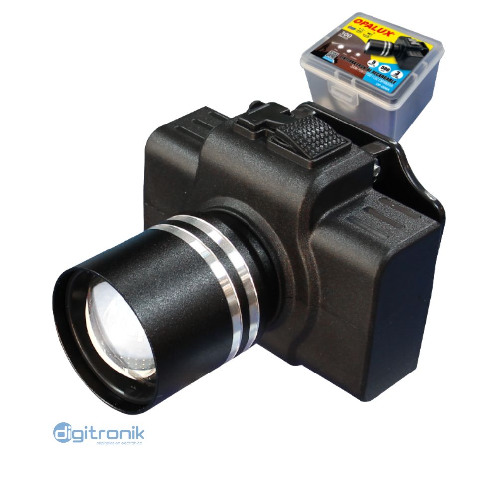 LINTERNA FRONTAL 5W OPALUX 500LM CON ZOOM OP-008A