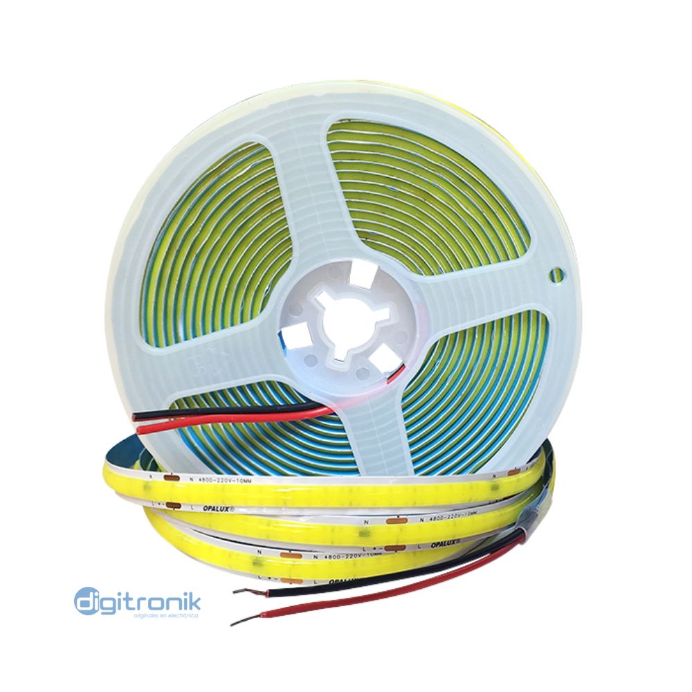 CINTA LED COB OPALUX 480LED/MT 5MTS 220V CÁLIDO OP-LCB2248-5WW