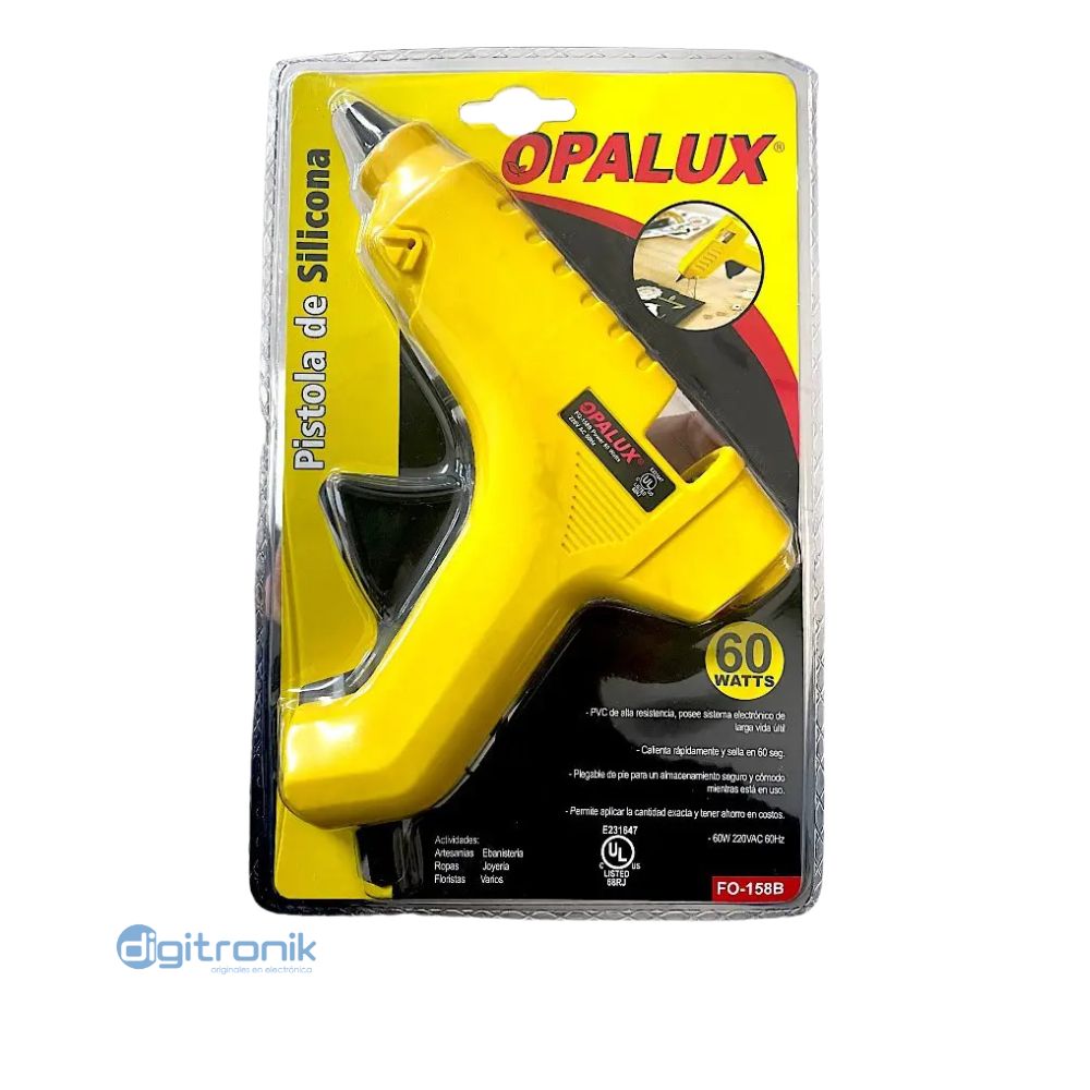 PISTOLA PARA SILICONA GRUESA 60W 220VAC OPALUX FQ-158B