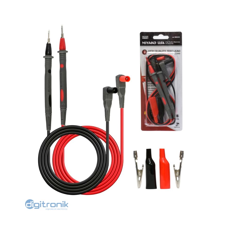 PUNTAS PARA MULTIMETRO MIYAKO ROJO Y NEGRO NB-448