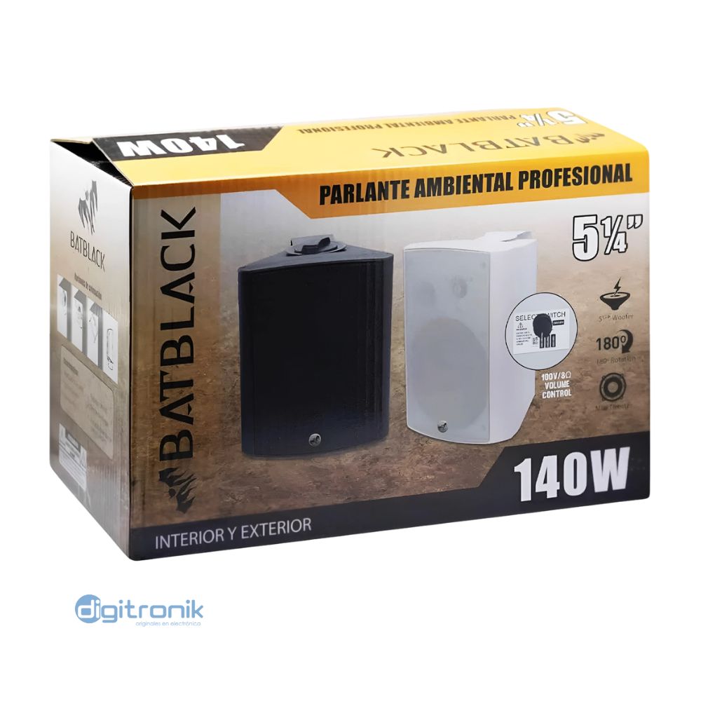 PARLANTE AMBIENTAL 5" BATBLACK BT-B105T/ST2