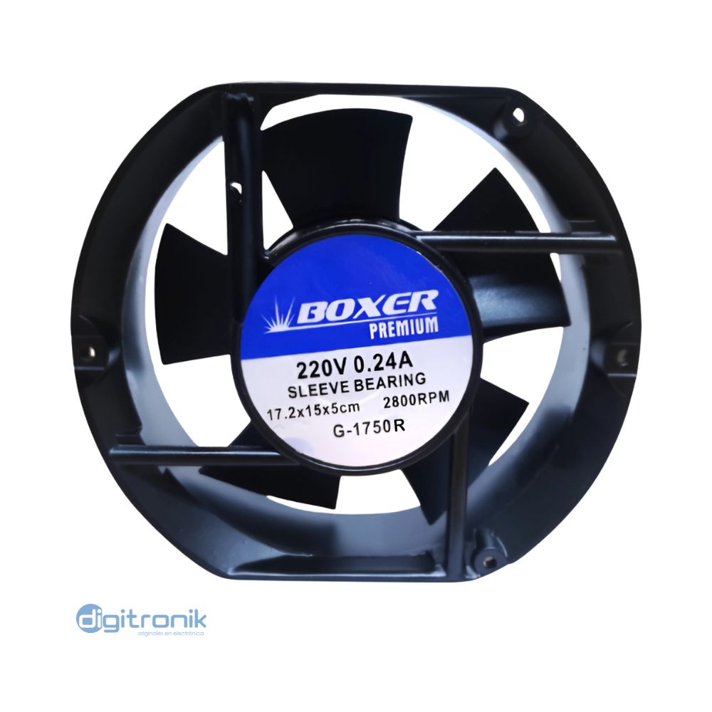 VENTILADOR 17.2X15X5CM 220V CON RODAJE BOXER G-1750R