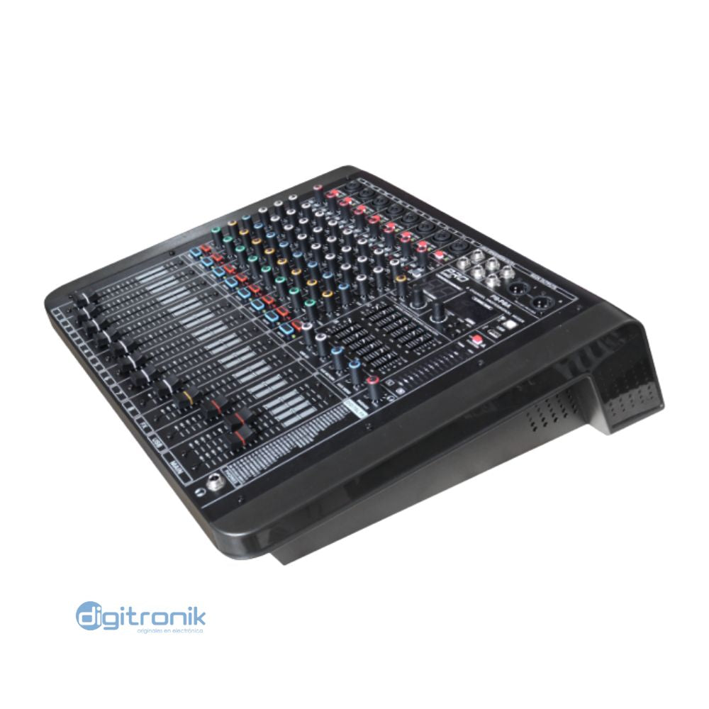 CONSOLA DE AUDIO "PRO SERIES" 8 CANALES 350WX 2 RMS PS-P8A