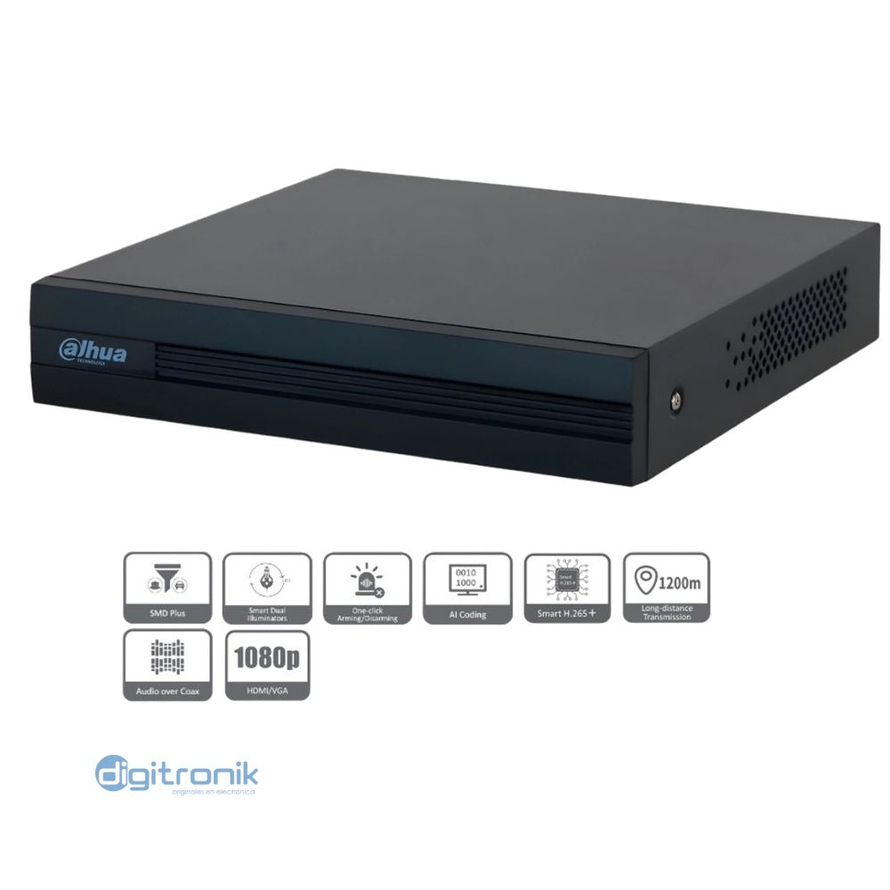 DVR DAHUA 04CH DH-XVR1B04-I WIZSENSE 720P H.265 1HDD