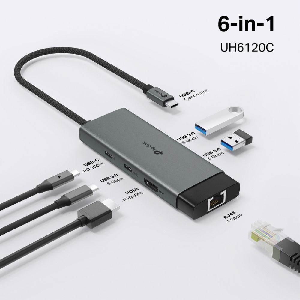 HUB USB TIPO C 6 EN 1 TP-LINK UH6120C