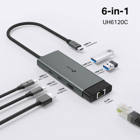 HUB USB TIPO C 6 EN 1 TP-LINK UH6120C