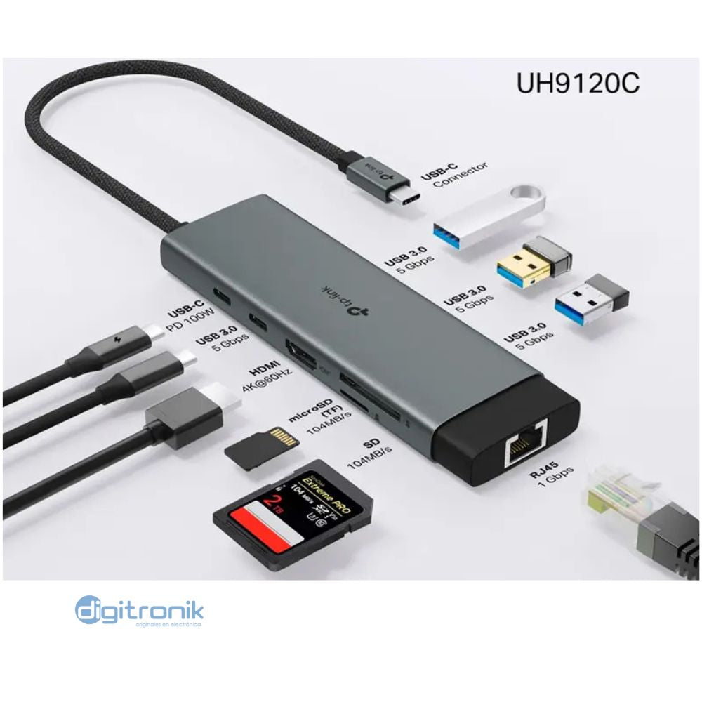HUB USB TIPO C 9 EN 1 TP-LINK UH9120C