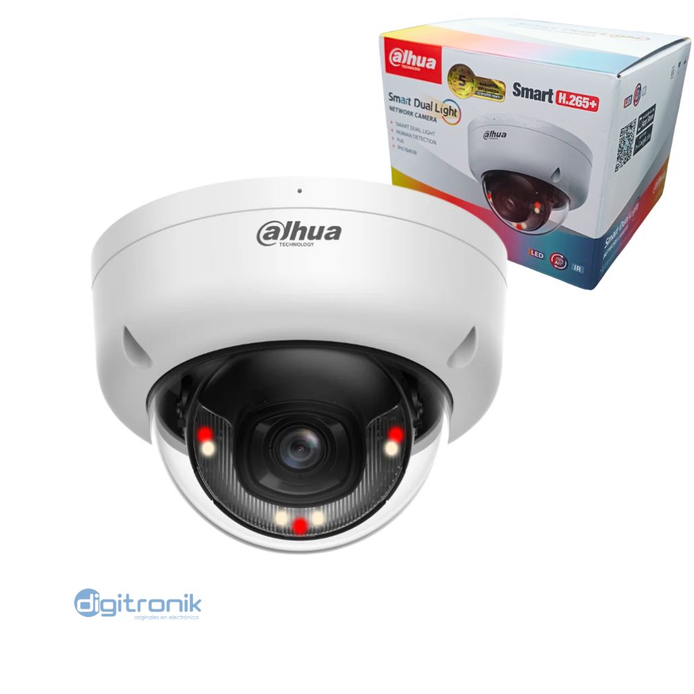 DAHUA HD-IPC-HDBW1439E1-A-IL IP DOMO 4MP DUAL-LIGHT 30M IP67 IK08 C/MIC