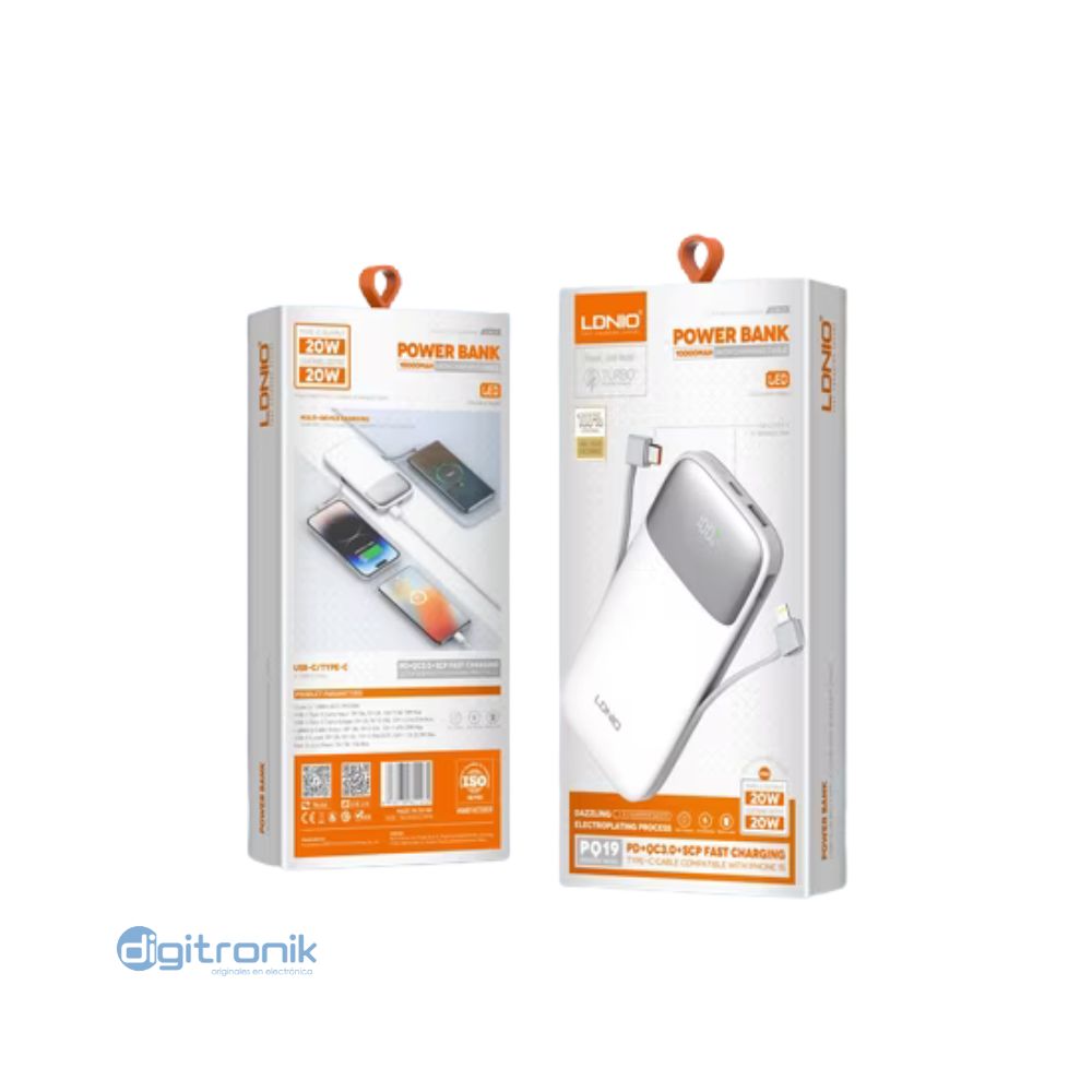 BANCO DE ENERGIA 10000MAH LDNIO PQ19