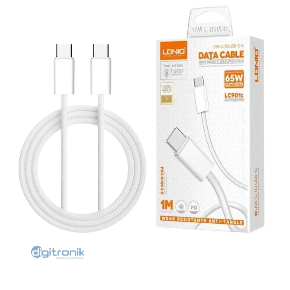 CABLE LDNIO 65W TIPO C A C 1M LC901C