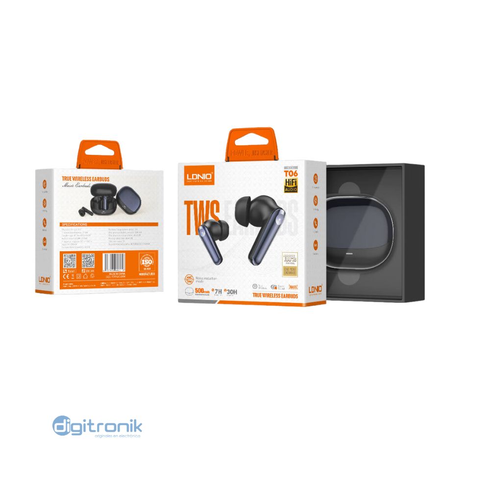 AURICULARES INTRAAURALES INALÁMBRICOS ESTÉREO BLUETOOTH LDNIO T06