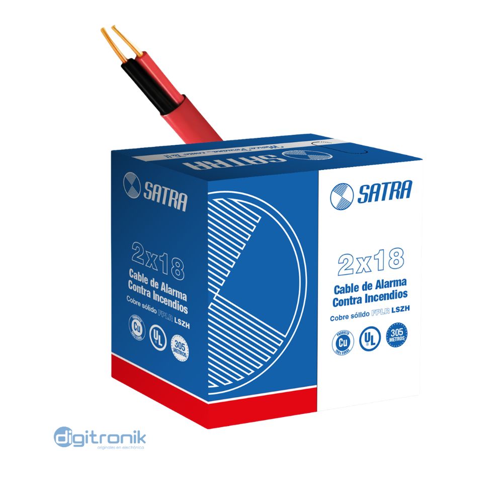 CABLE CONTRA INCENDIO SATRA 2X18AWG LSZH (305M)