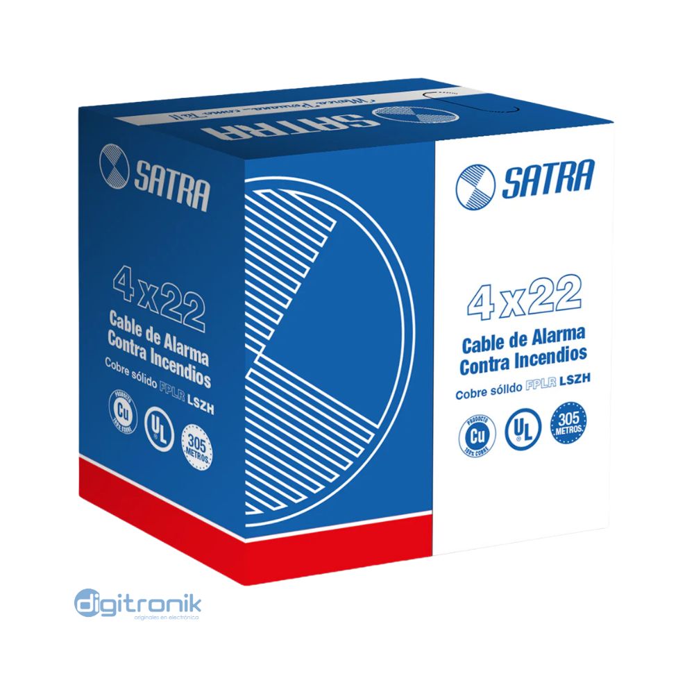 CABLE CONTRA INCENDIO SATRA 4X22AWG LSZH (305M)